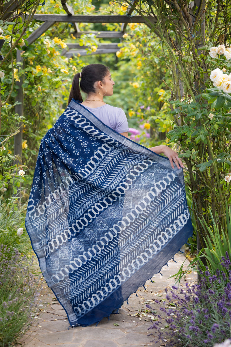 Sari in cotone slub