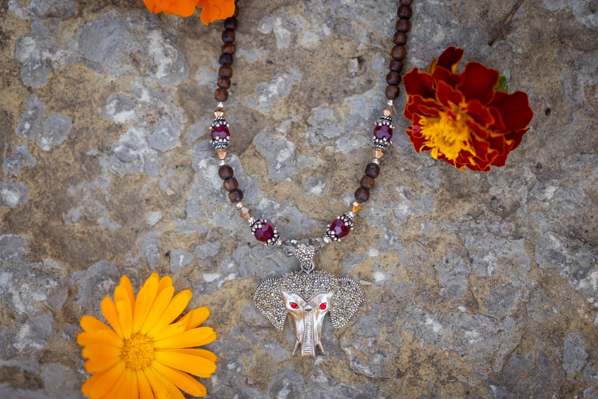 GANESHA Tulsi Pendant Necklace