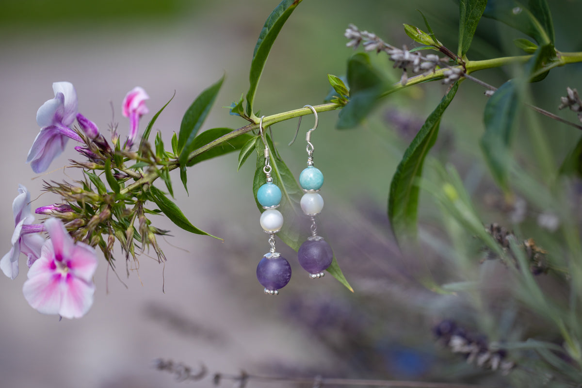 Earrings Amethyst Blue