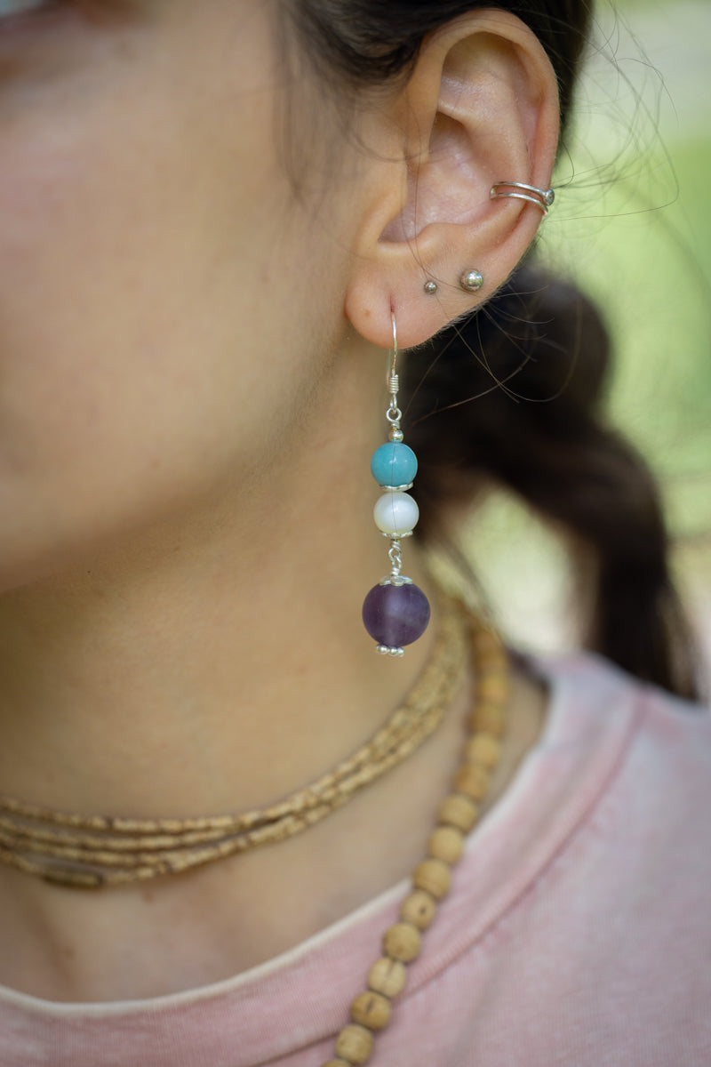 Earrings Amethyst Blue