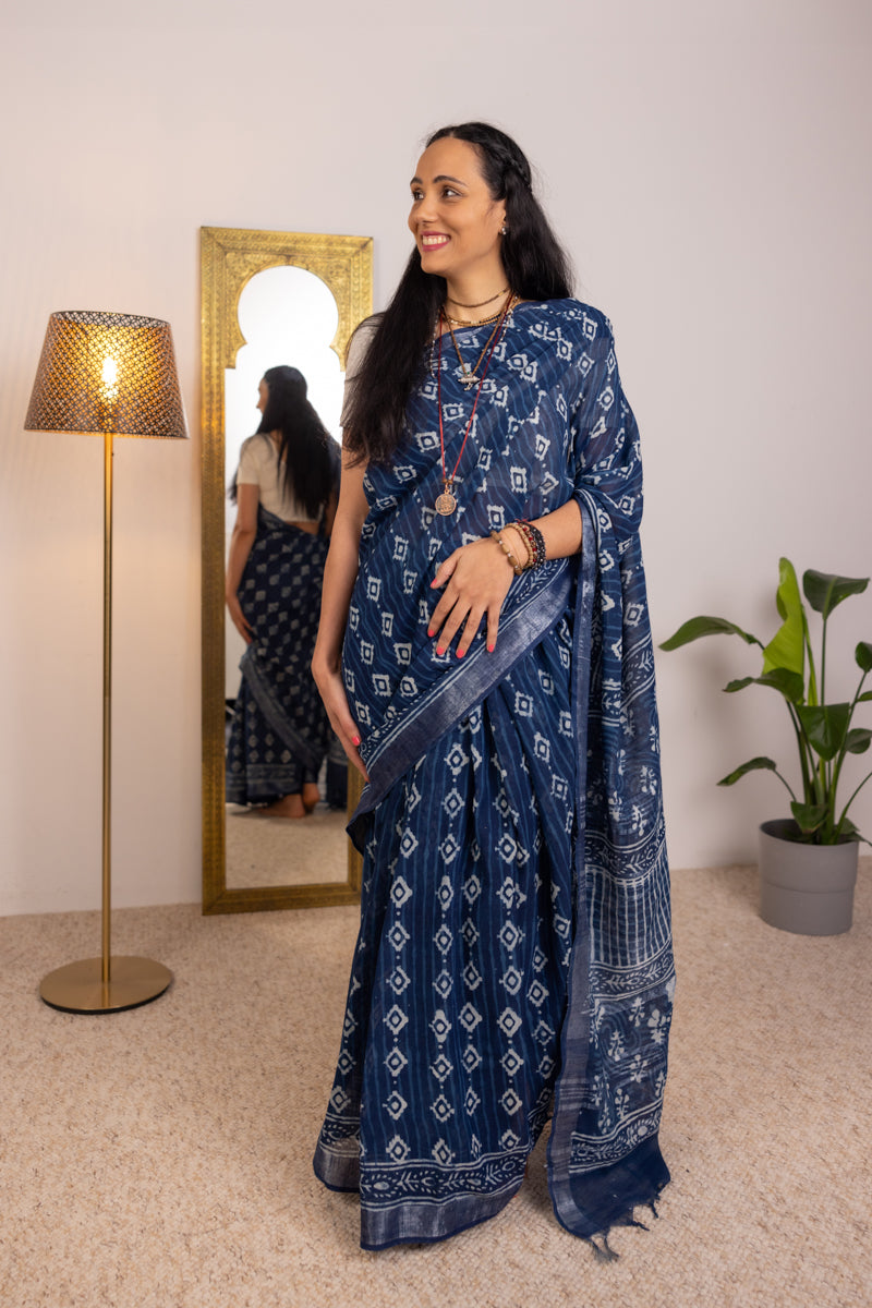 Sari in cotone slub