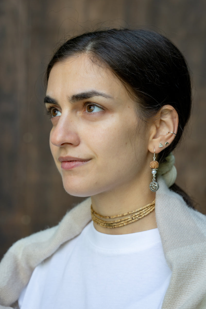 Earrings Pearl OM Dangles