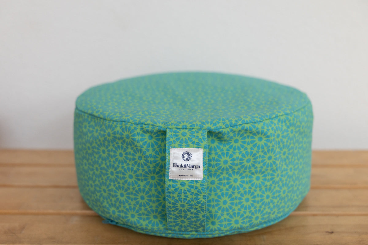 Meditation Cushion, Full-round, Turquoise Galaxy