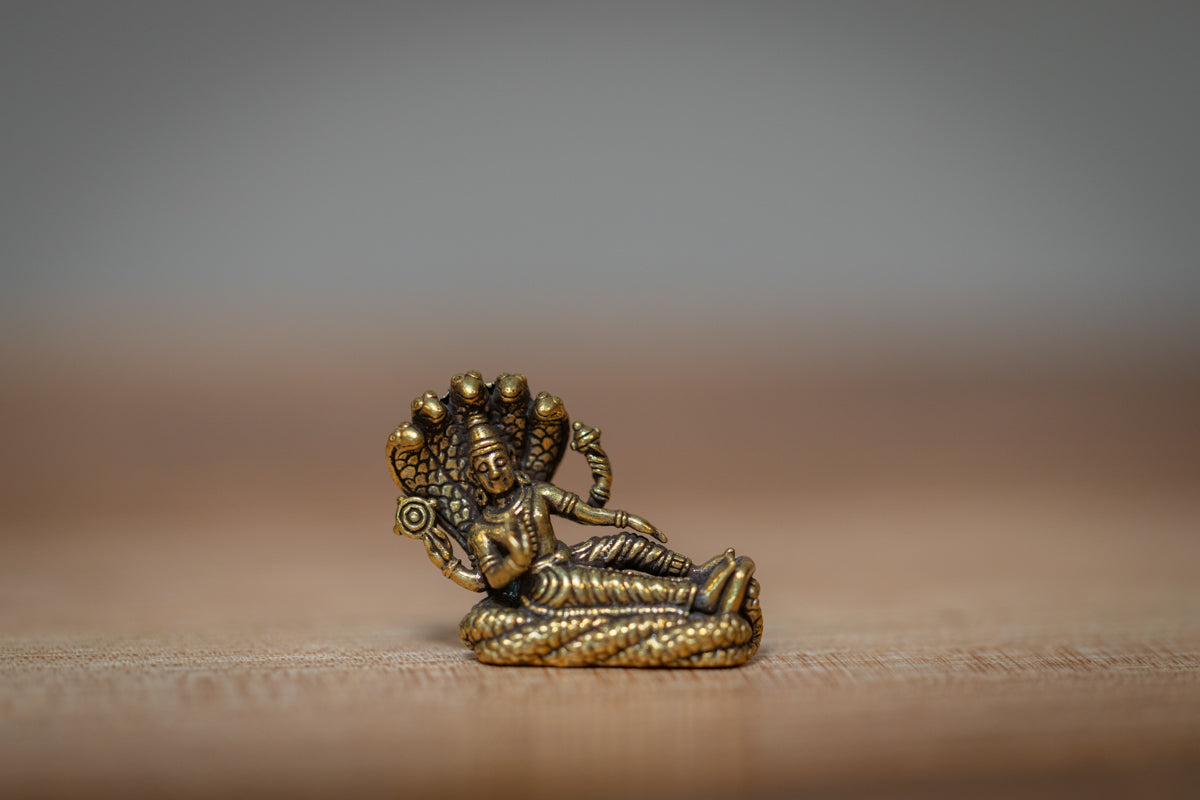 Lord Vishnu on Adishesha - mini murti