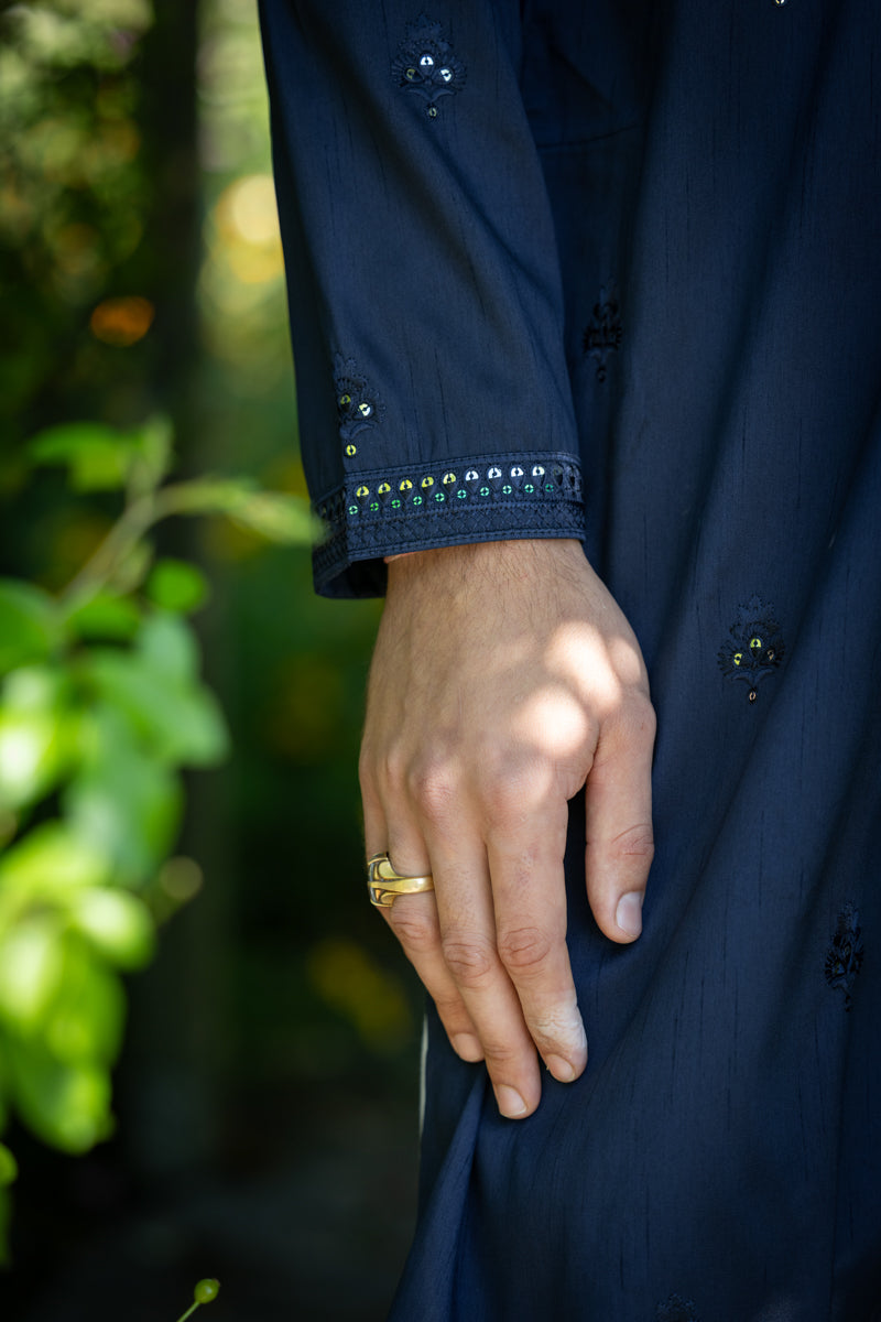 Classic Kurta Set, Dark Blue