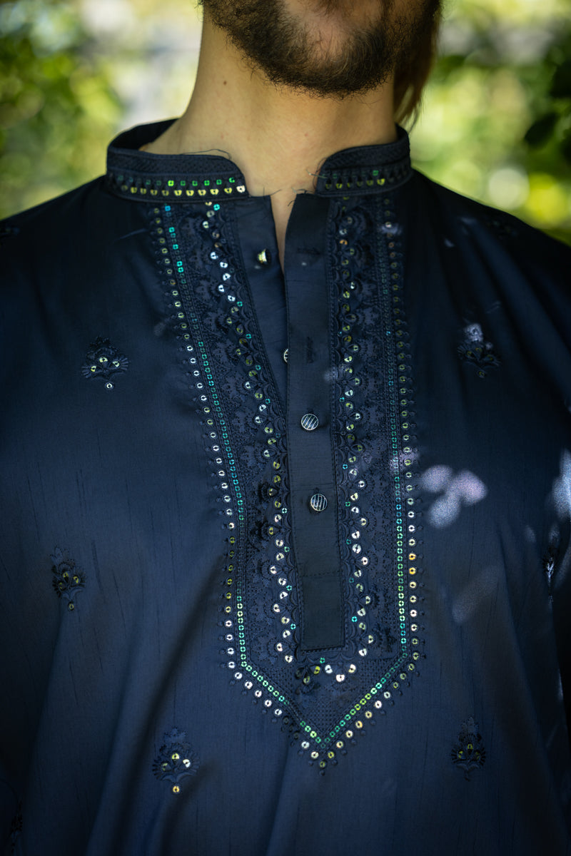 Classic Kurta Set, Dark Blue