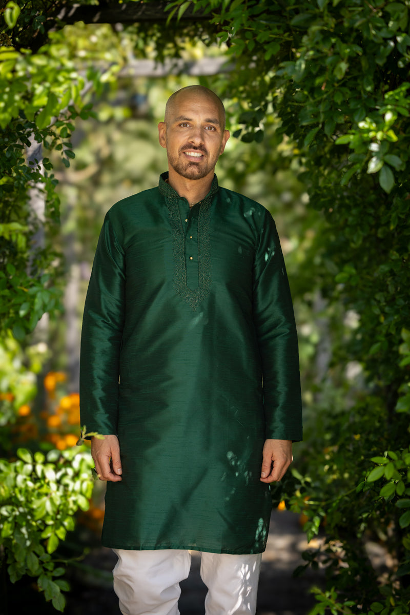 Classic Kurta, Emerald Green