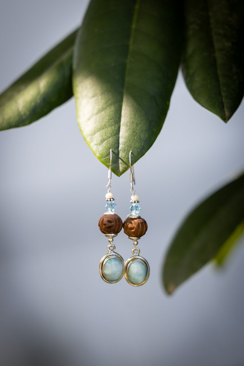 Earrings Larimar Tulsi Dangles