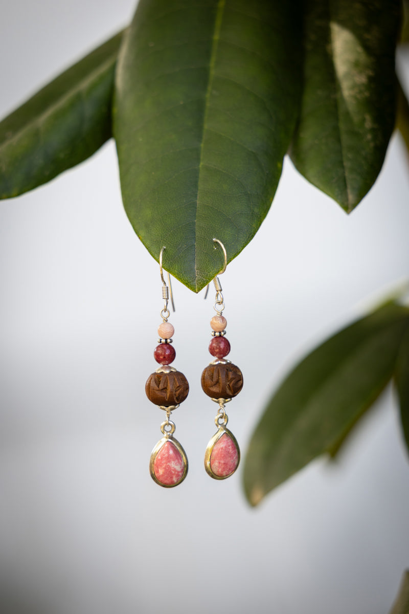 Earrings Thulite Tulsi Dangles