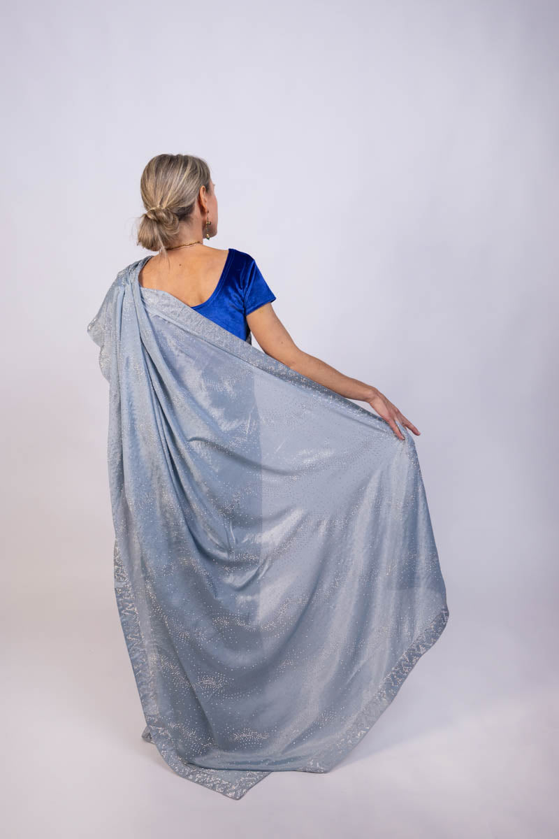 Ice Blue Saree