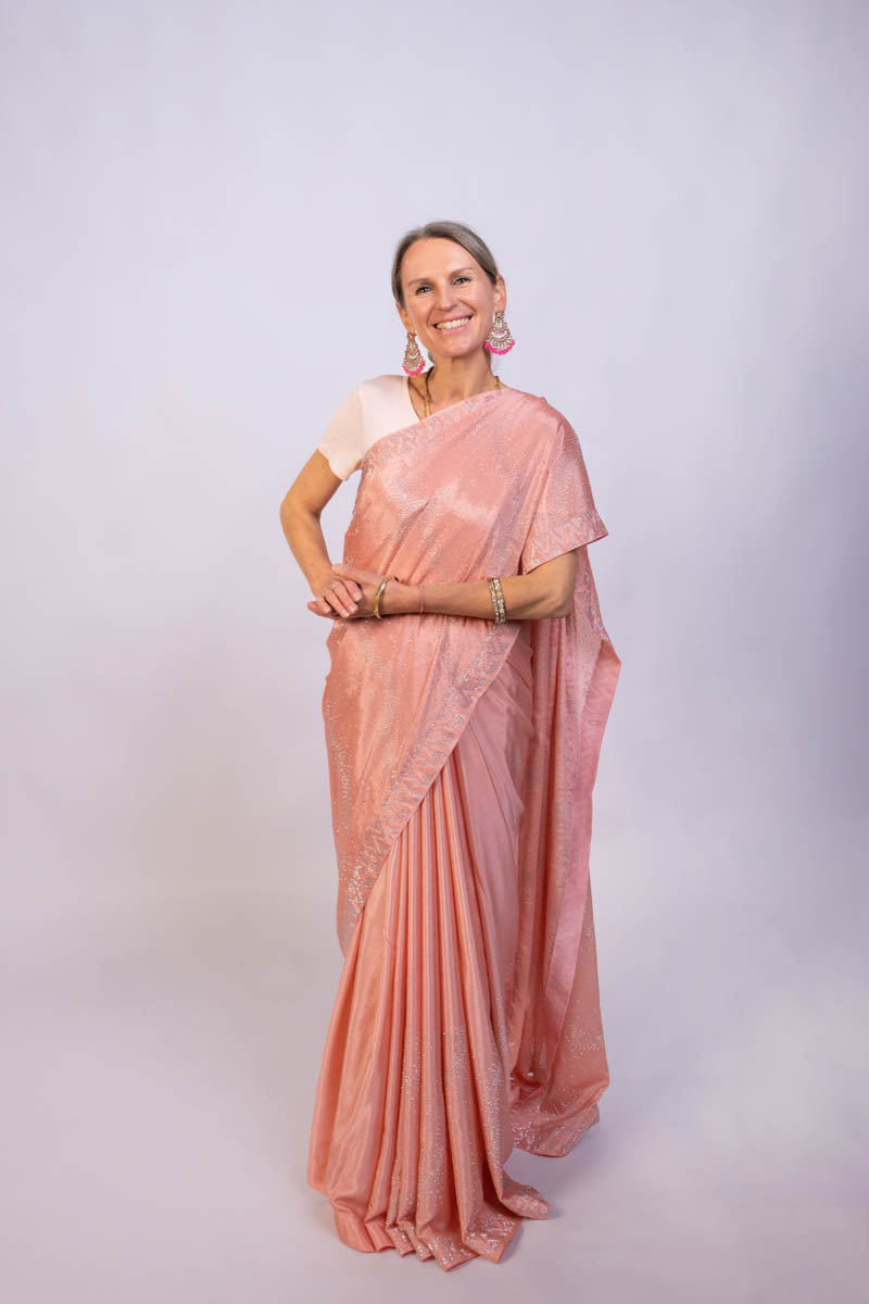 Powder Pink Saree