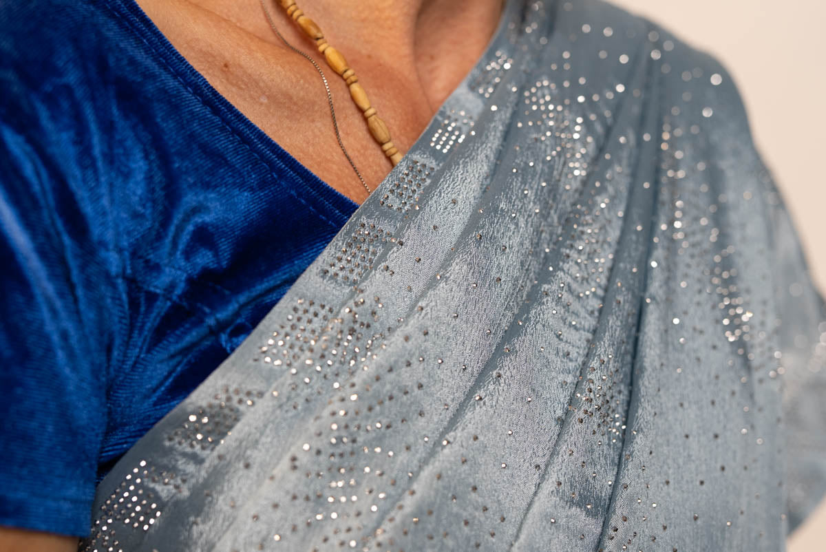 Ice Blue Saree