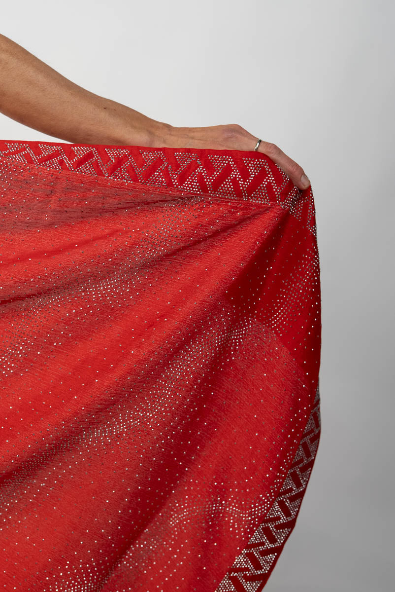 True Red Saree