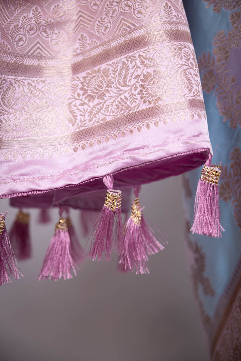 Rainbow Falls Satin Art Silk Saree