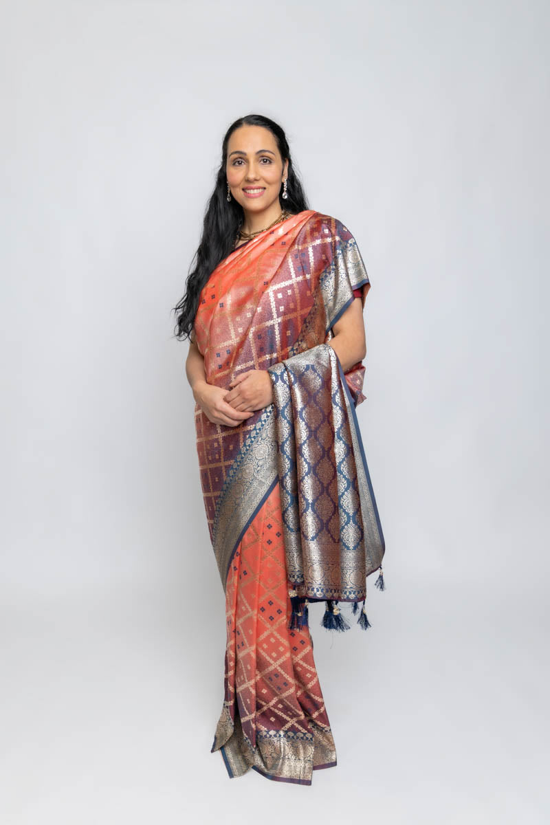 Banarasi Art Silk Traditional Saree Peach Pink