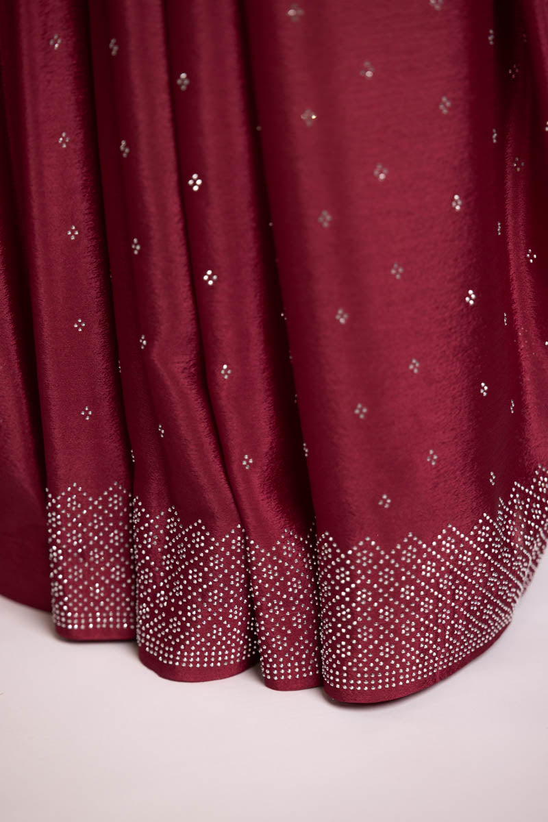Cranberry Red Saree