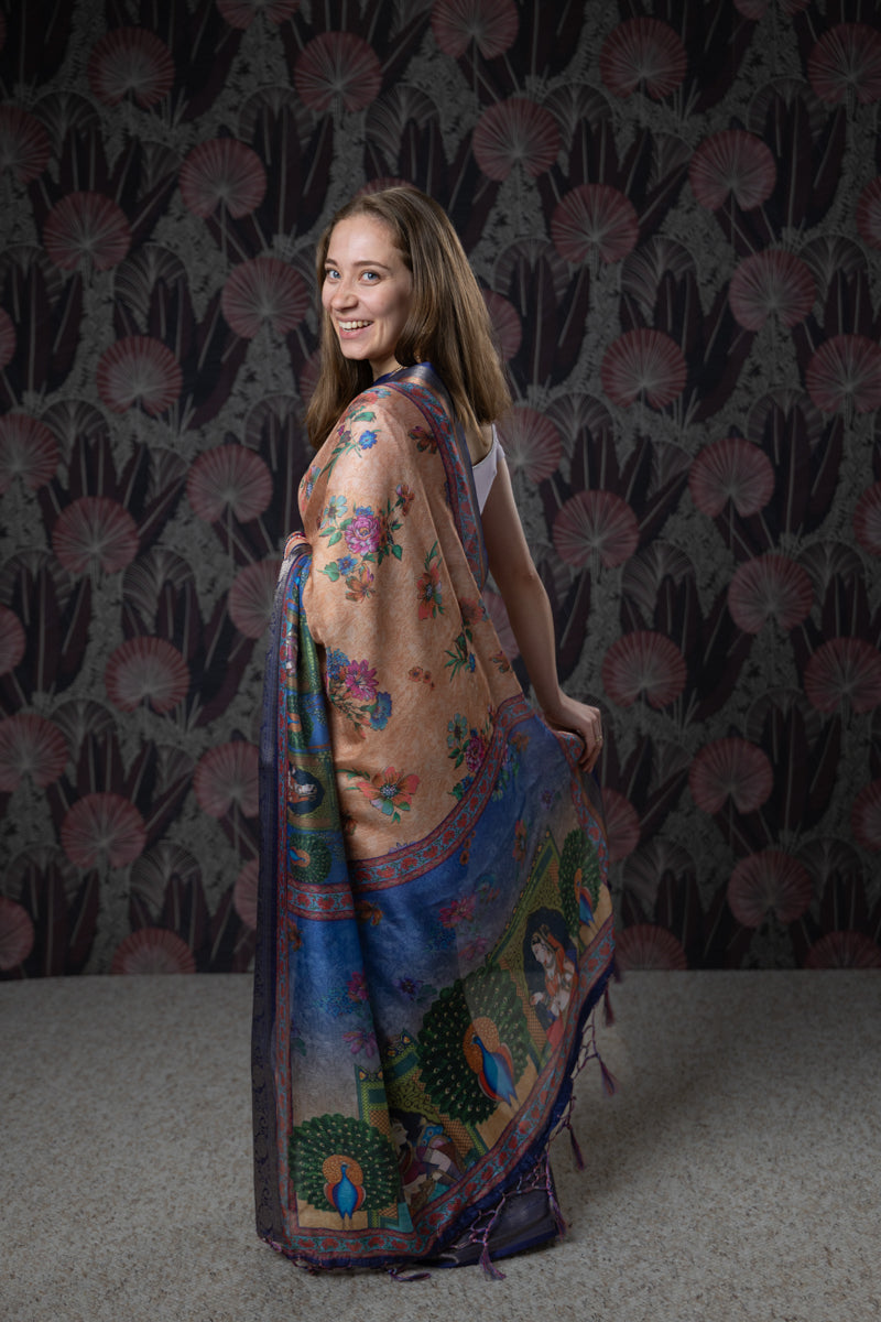 Soft Banarasi Art Silk Printed Saree