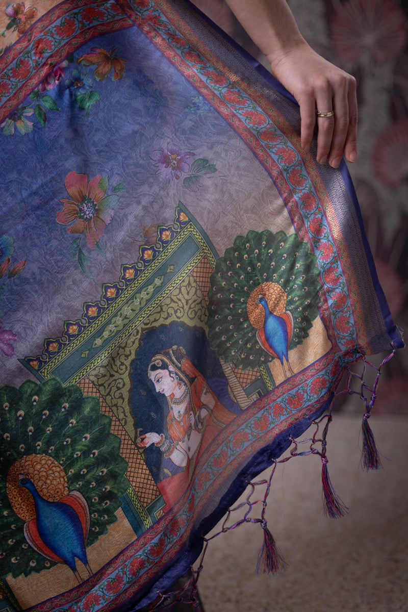 Soft Banarasi Art Silk Printed Saree