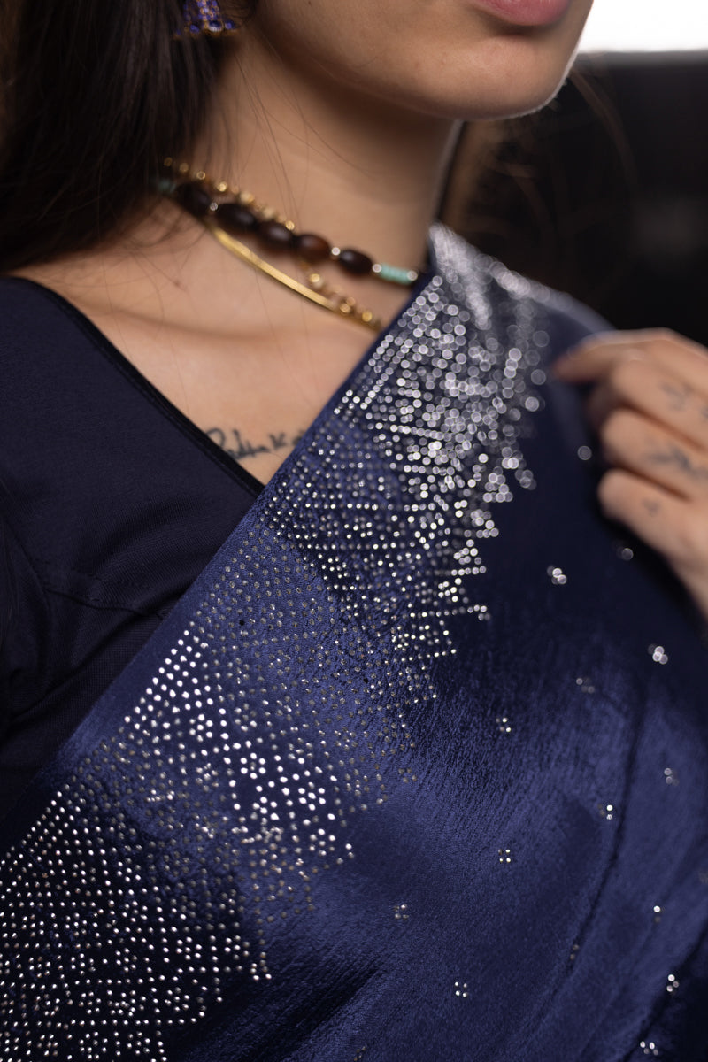 Navy Blue Saree