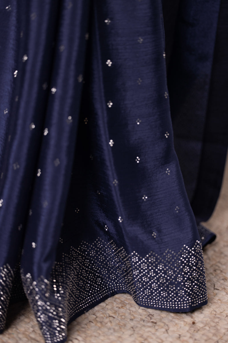 Navy Blue Saree