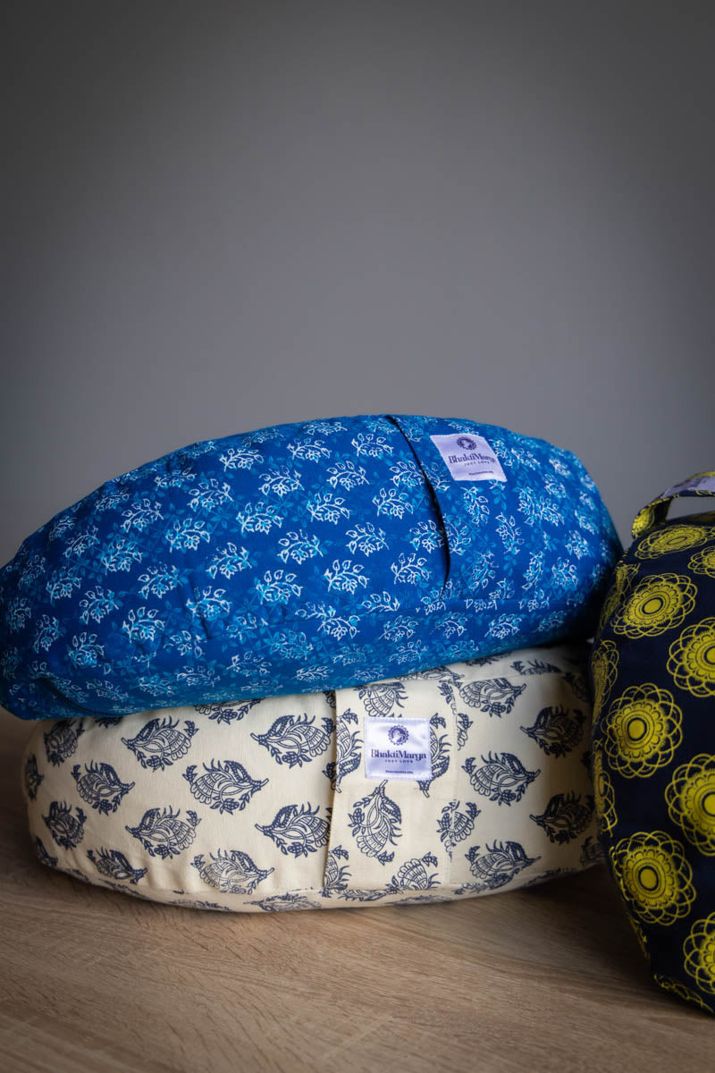 Meditation Cushion, Half-moon, Blue Skies