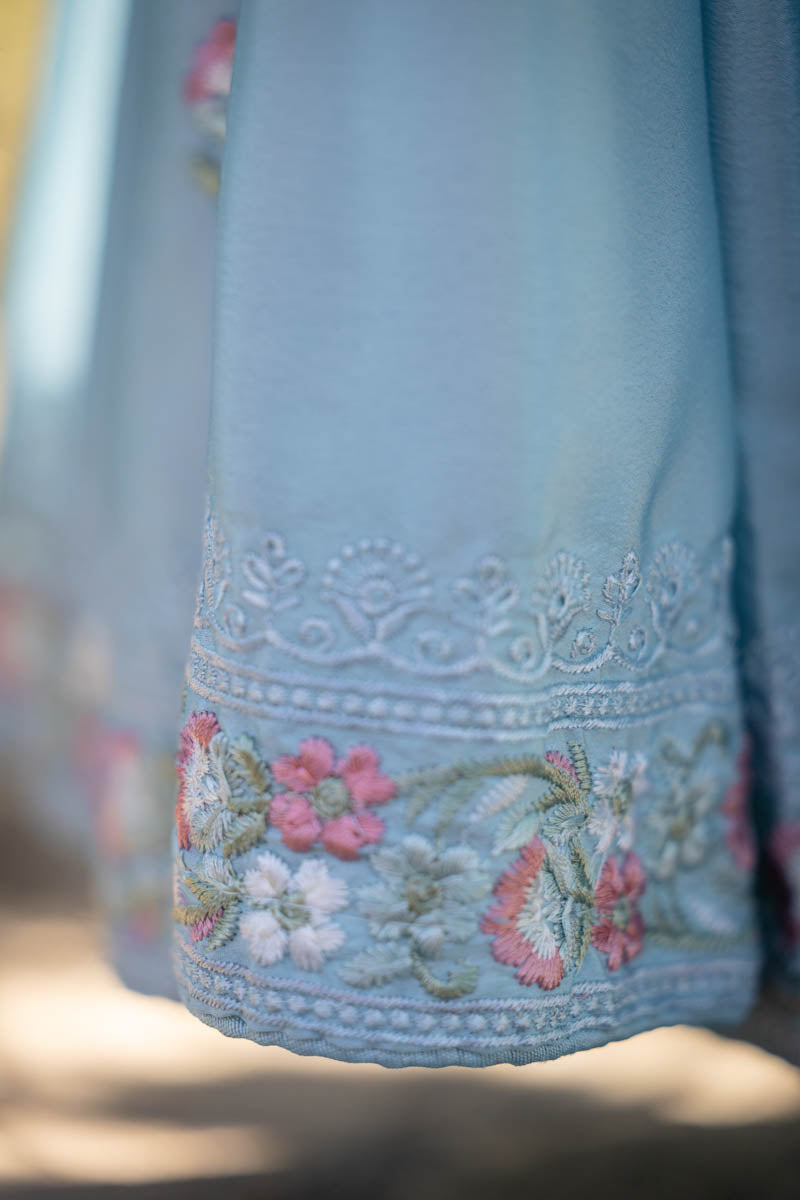 Bluebell Embroidered Georgette Saree