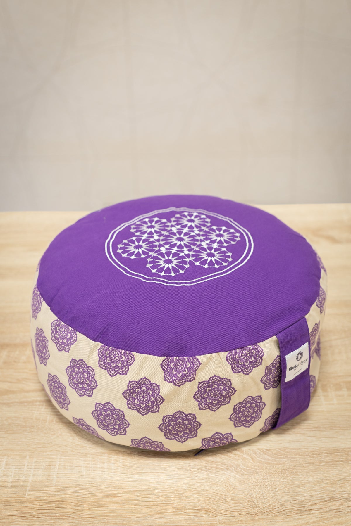 Meditation Cushion, Full-round, Amethyst Lotus