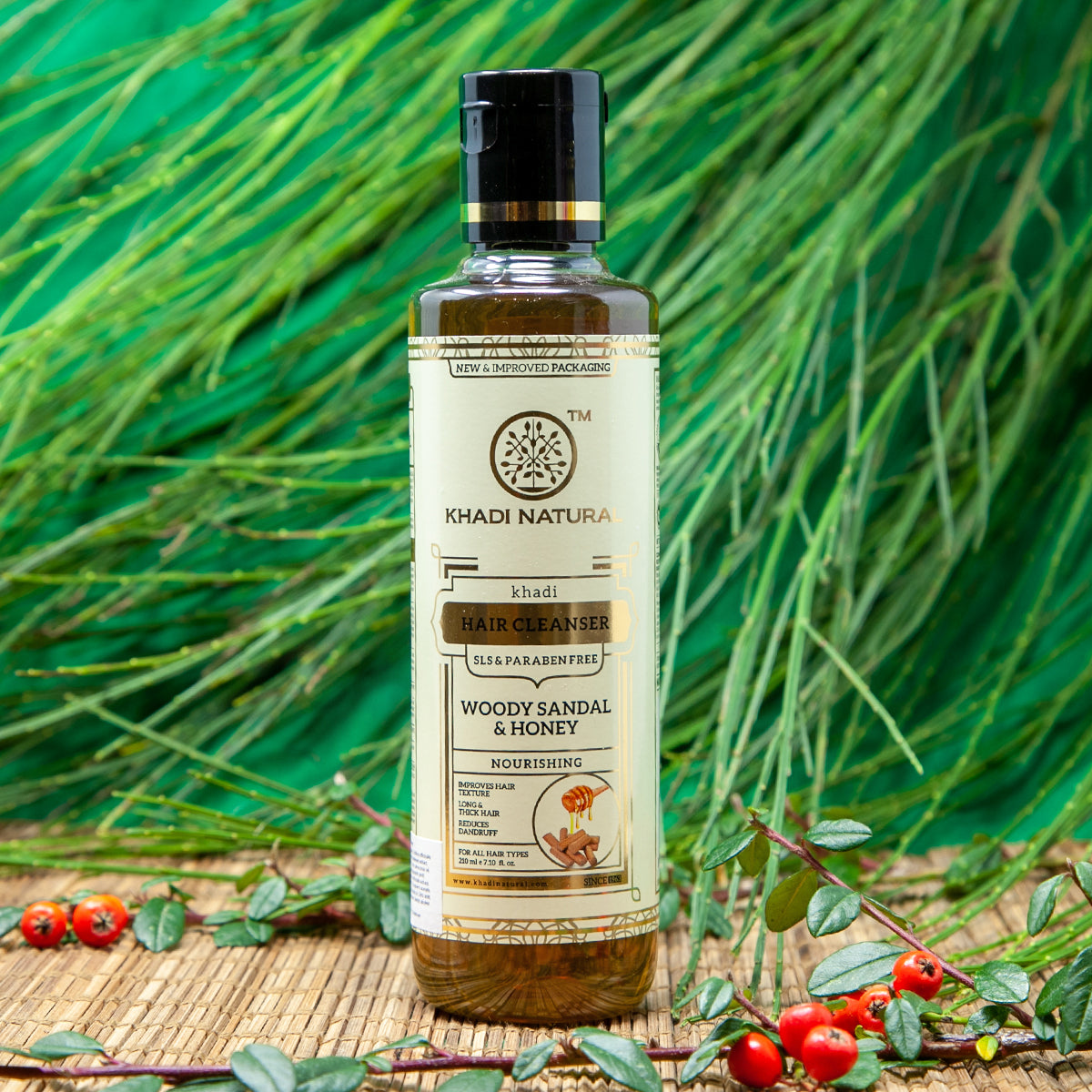 Khadi Herbal Hair Shampoo WOODY SANDALWOOD & HONEY