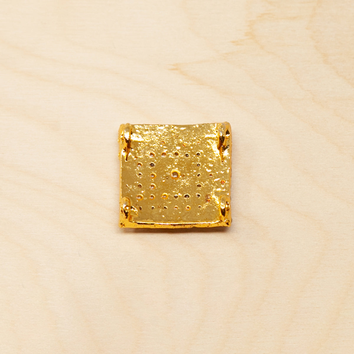 Decorazione di design in pietra - Cornice dorata / 29x29mm / Gioielli in pietra per decorazioni di divinità