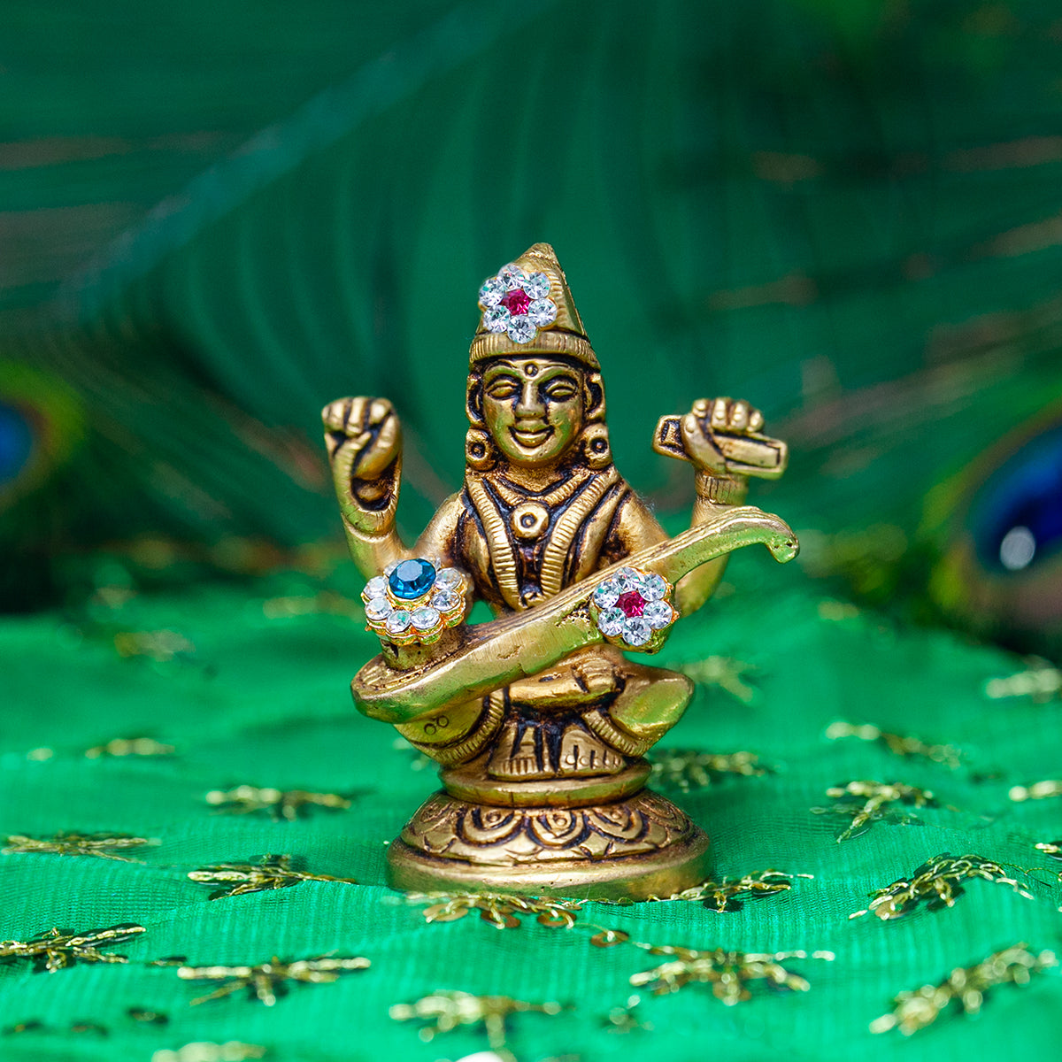 Pietra Pottu - Fiore / 9 mm / Gioielli in pietra per decorazioni di divinità