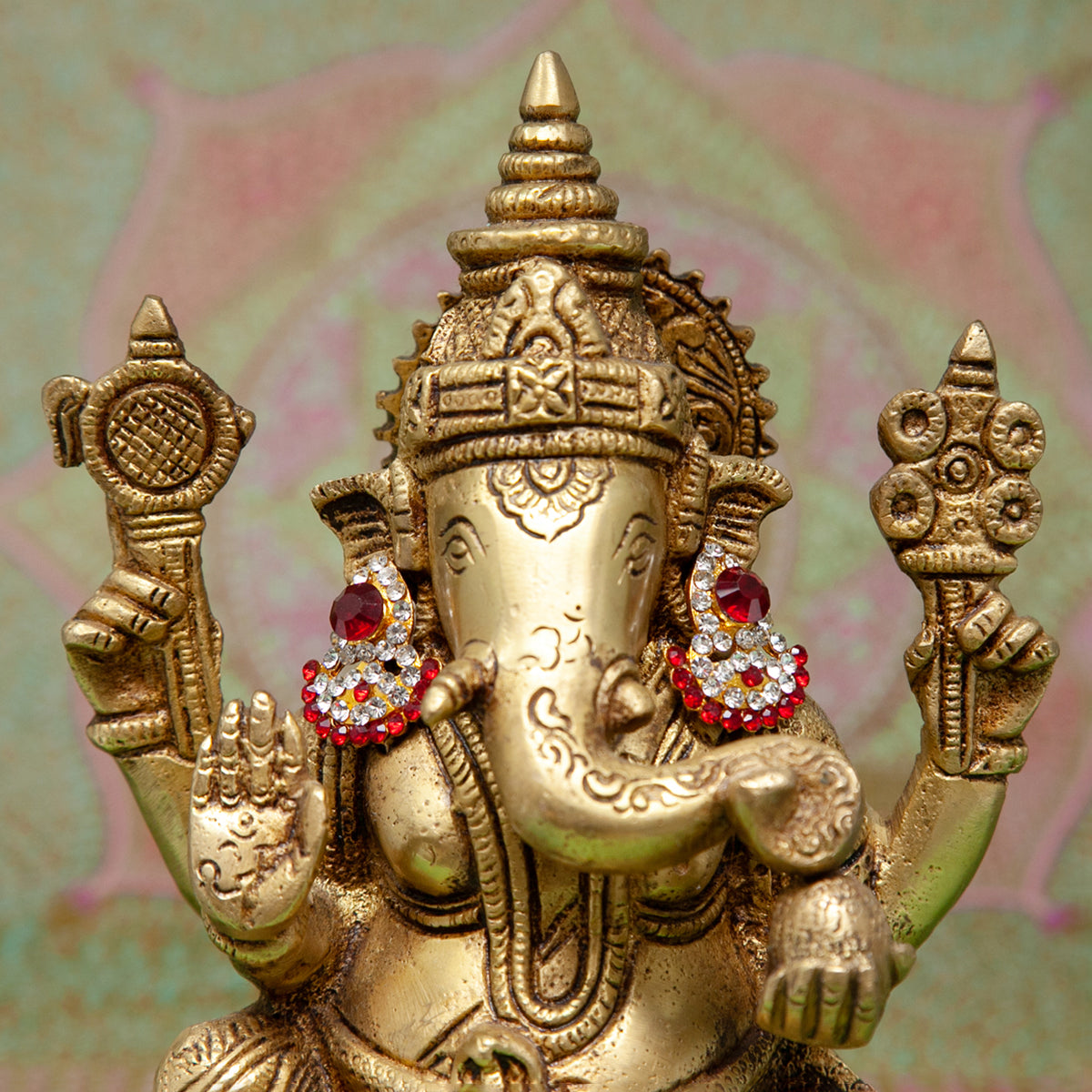 Coppia di orecchini in pietra - Conchiglia Elisiana / 25x21mm / Gioielli in pietra per decorazioni divine