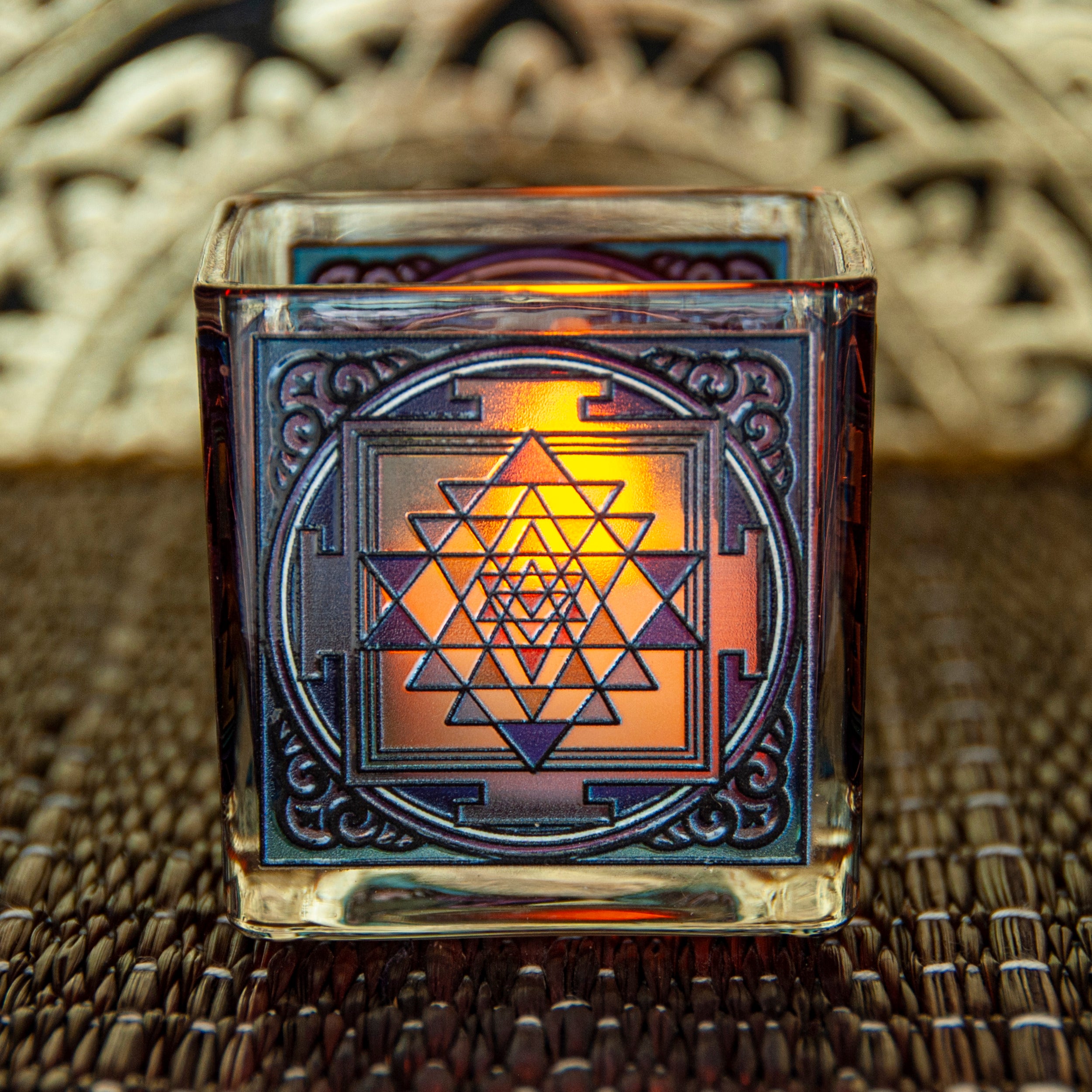 Sri Yantra Candle Holder