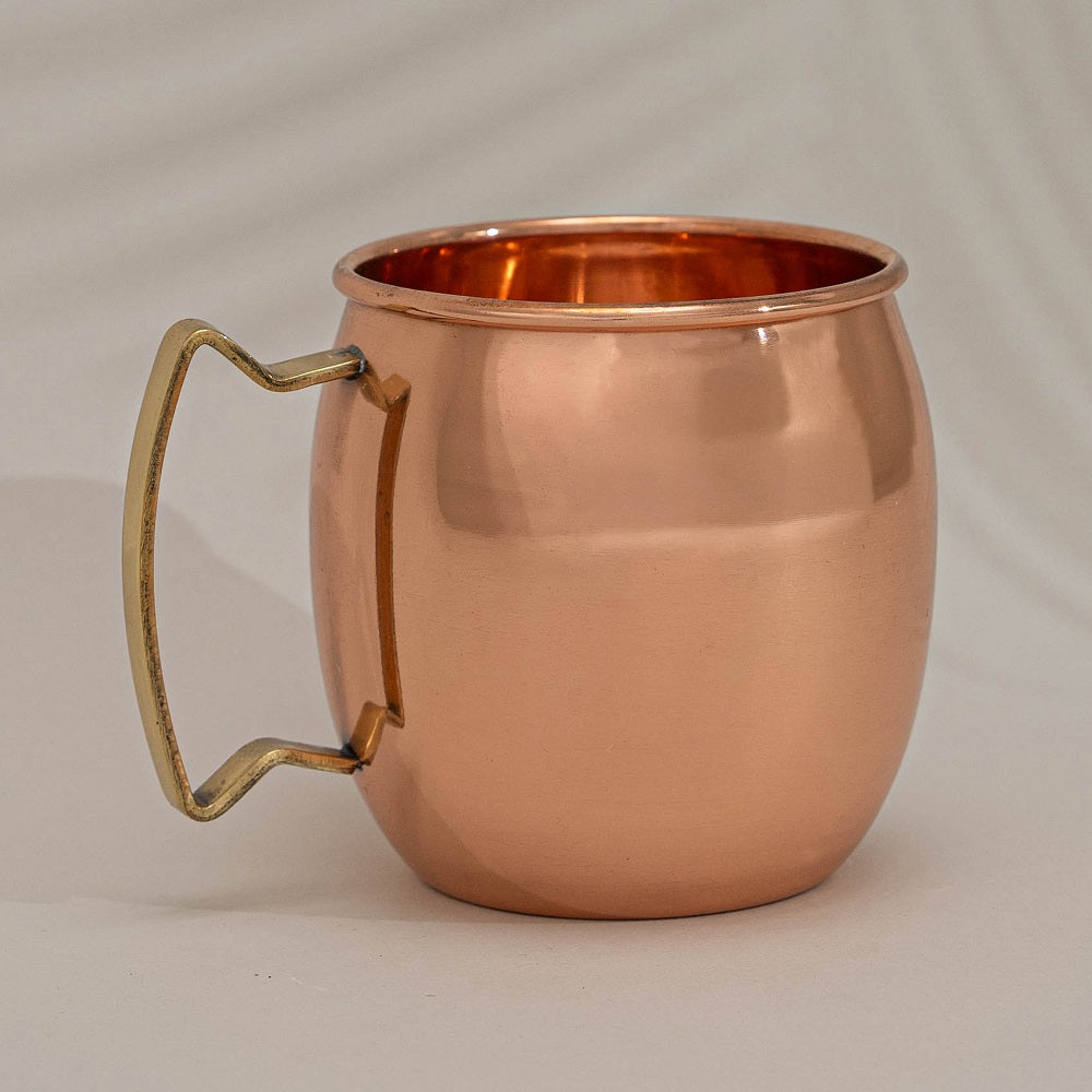 Smooth pure copper mug, 470 ml