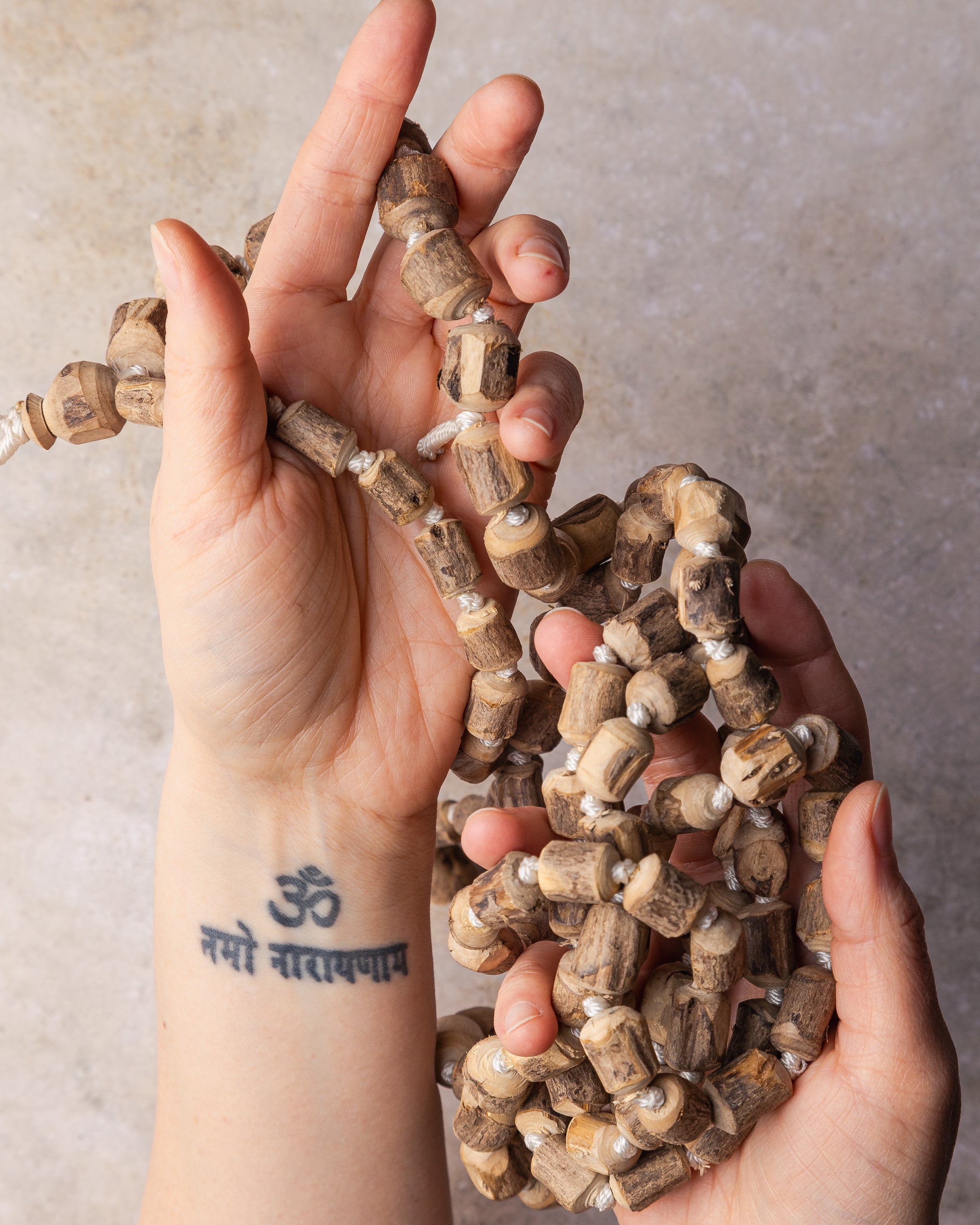 Tulsi Mala - Perle grezze (Big Mala)