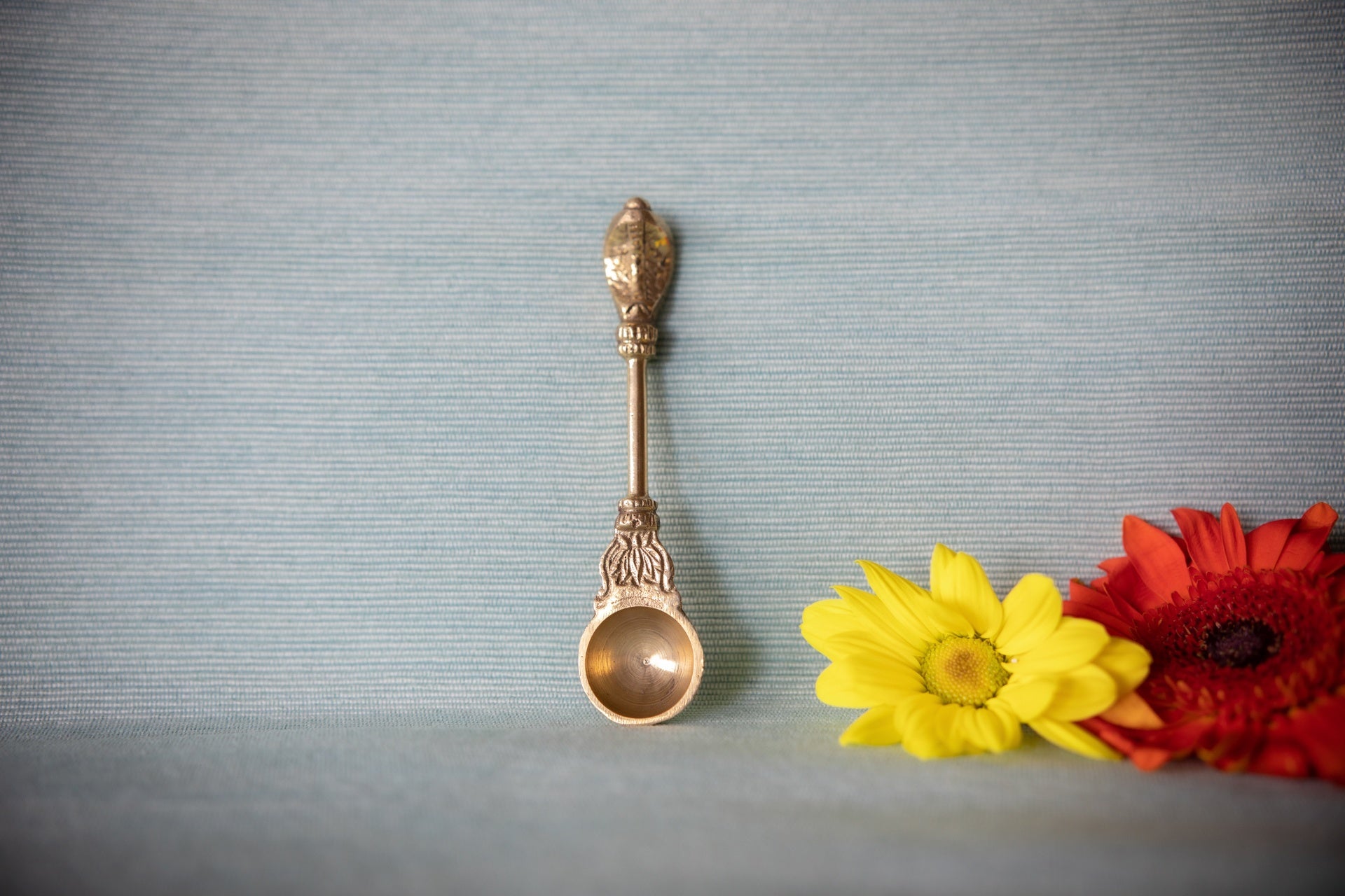 Brass Puja Spoon - Small Ceremonial .1
