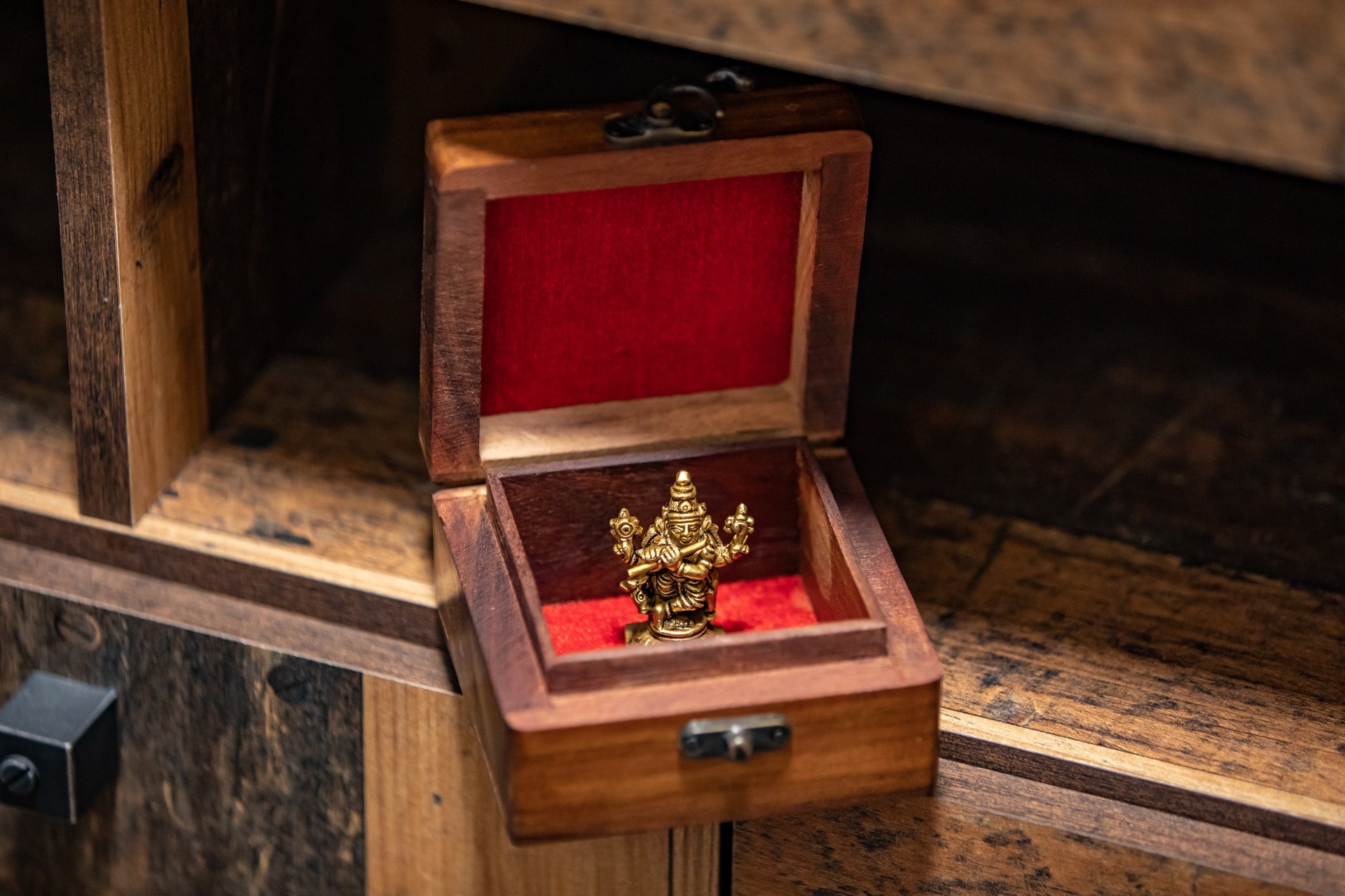 Carved Wooden Treasure Box