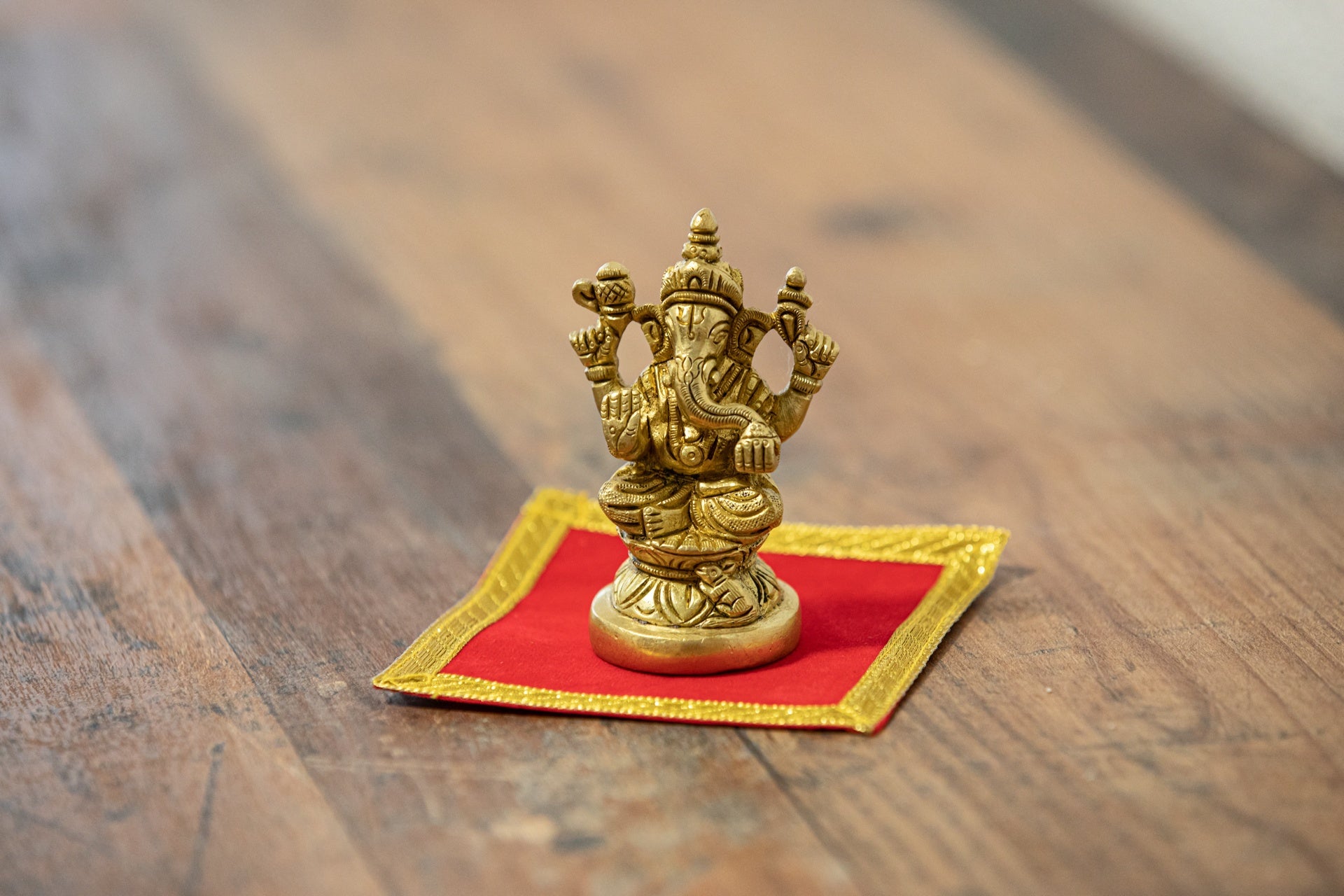 Lord Ganesha seated on Lotus