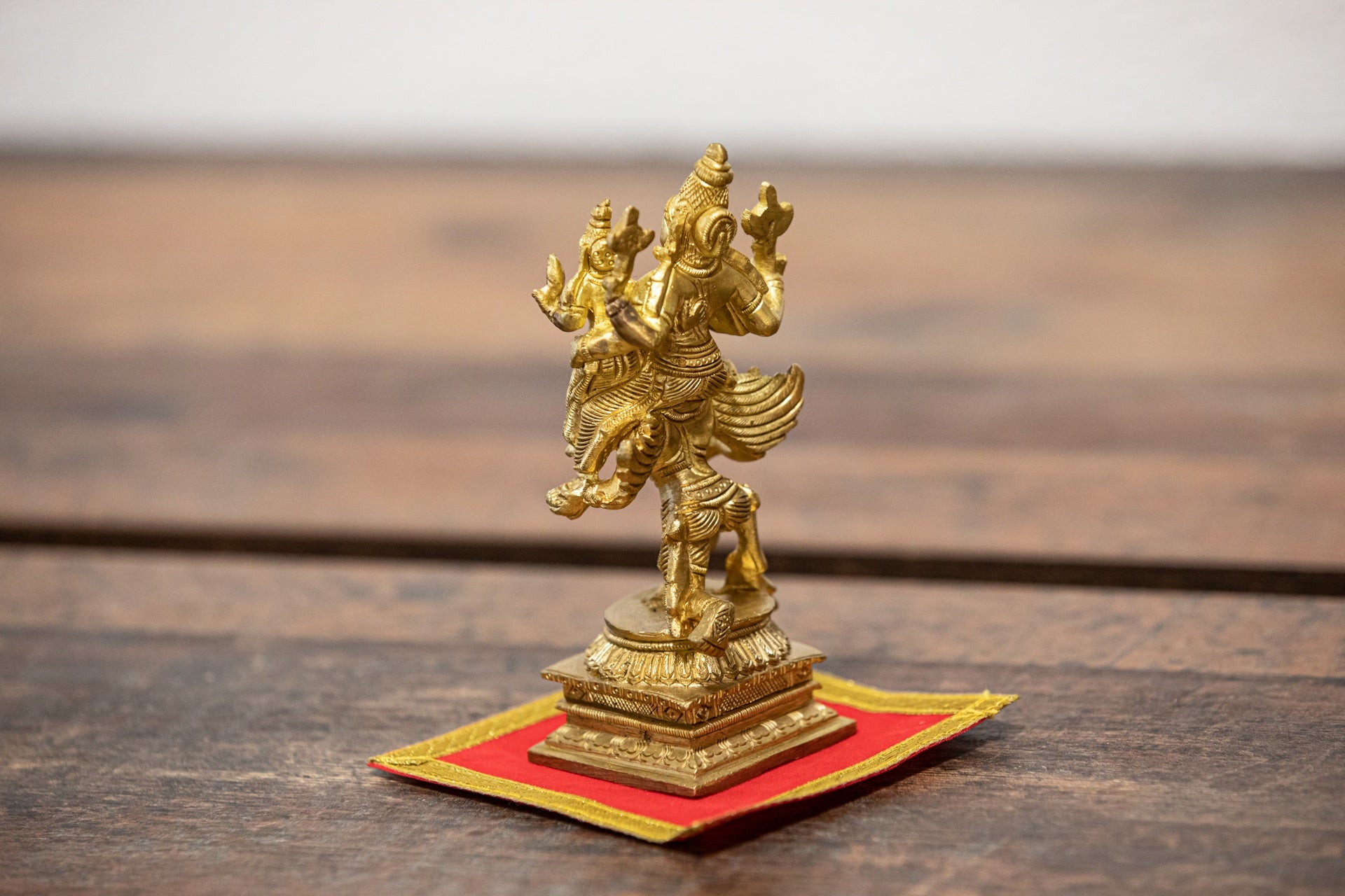 Lord Narayana and Maha-Lakshmi Riding on Garuda