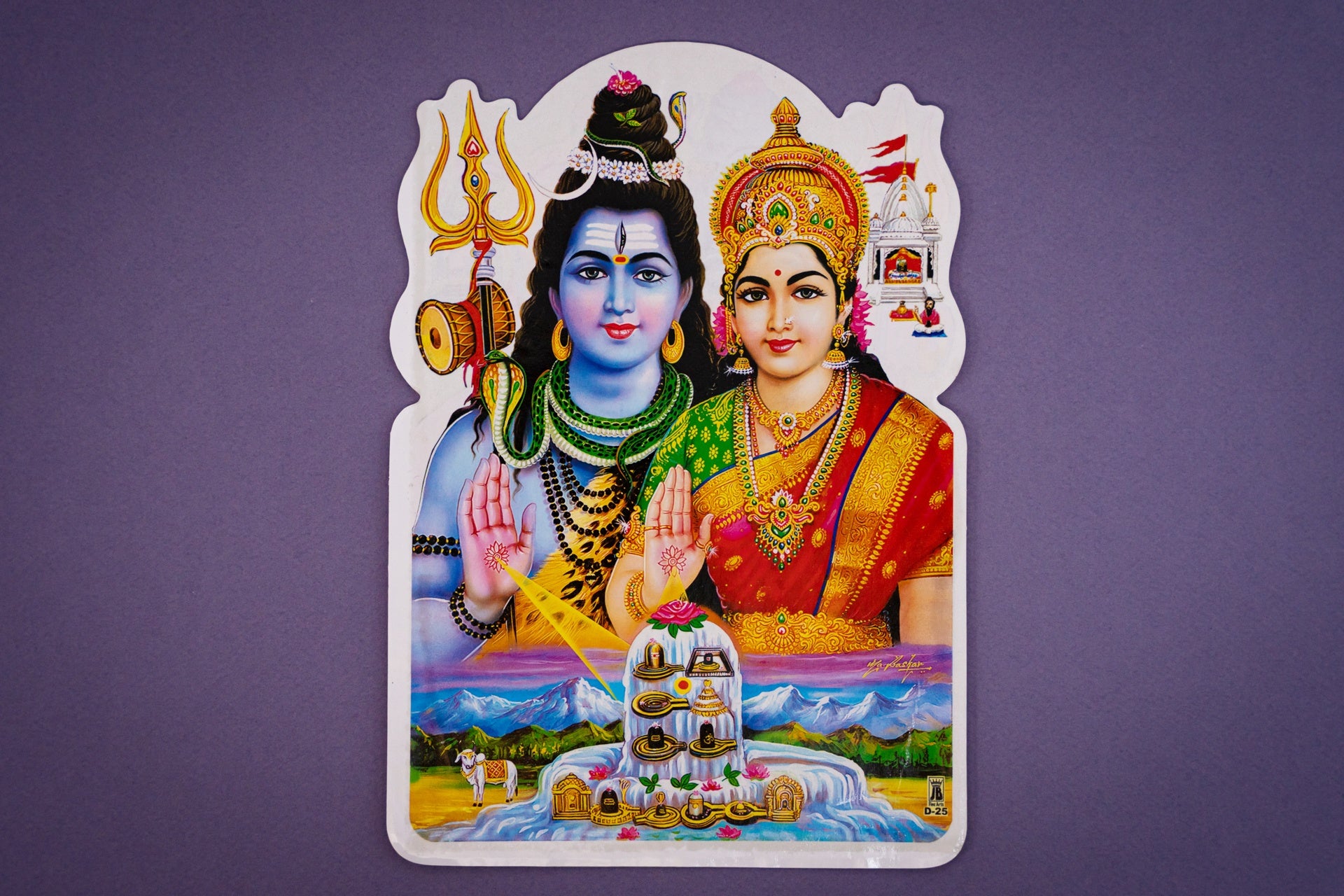 #variations_Shiva, Parvati with 12 Jyotirlingams