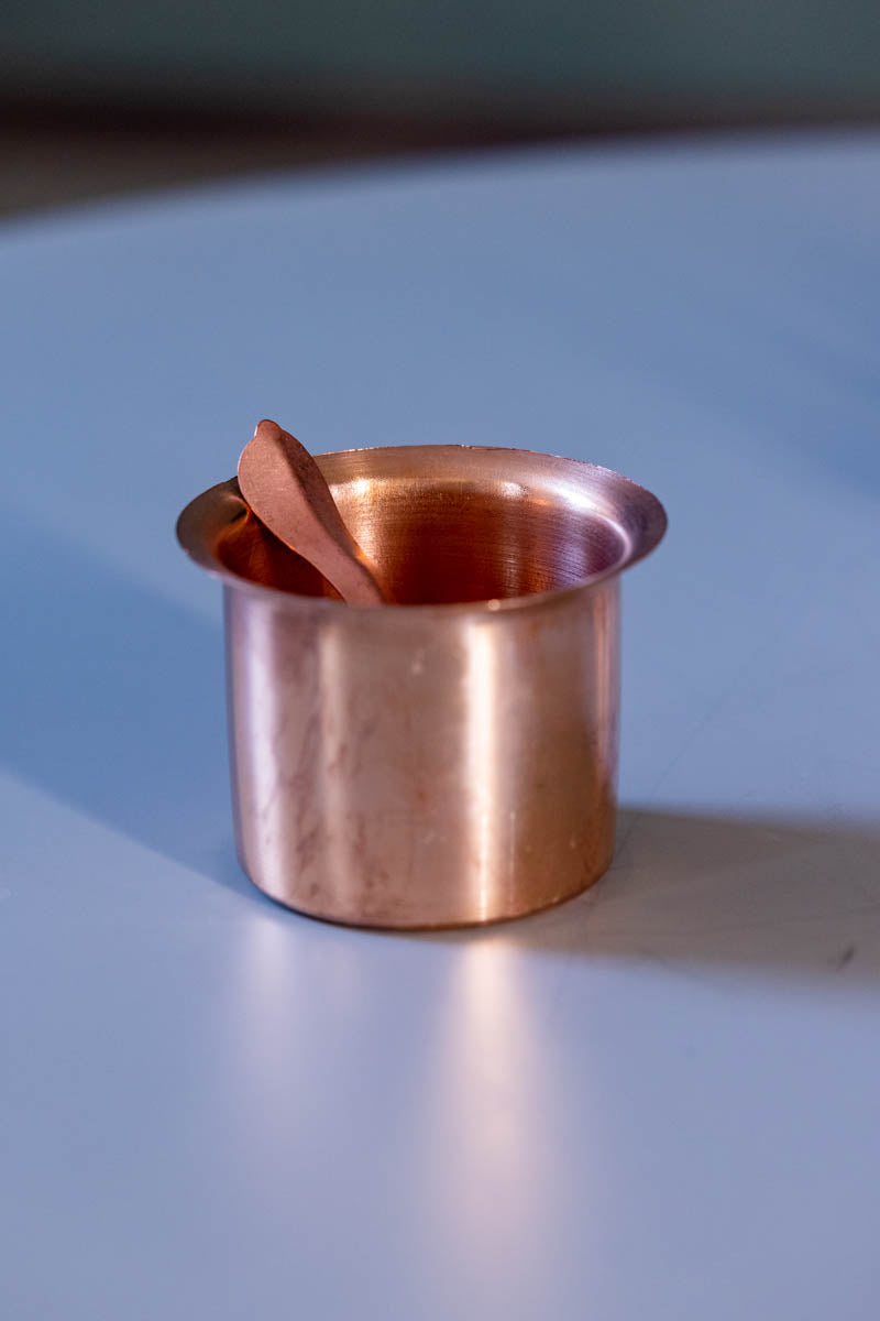 Copper Puja Cup with spoon