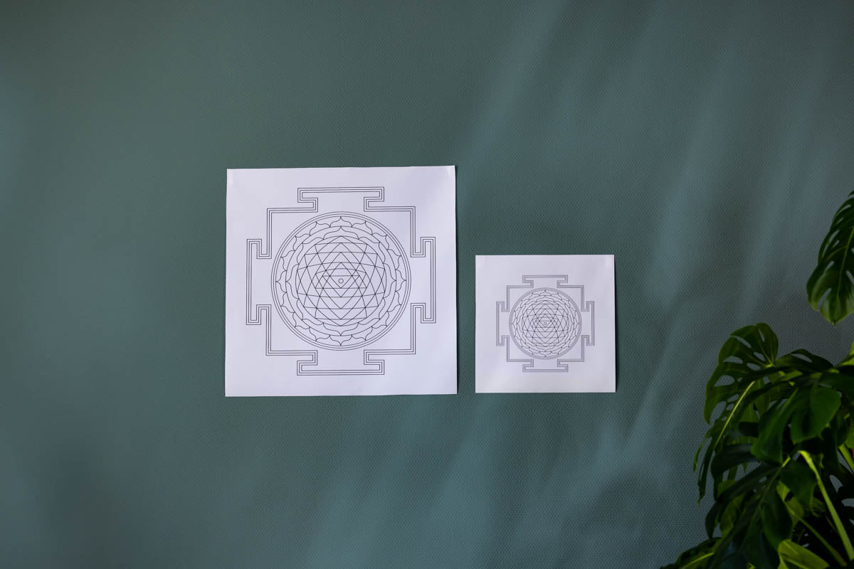 Sri Yantra su tela