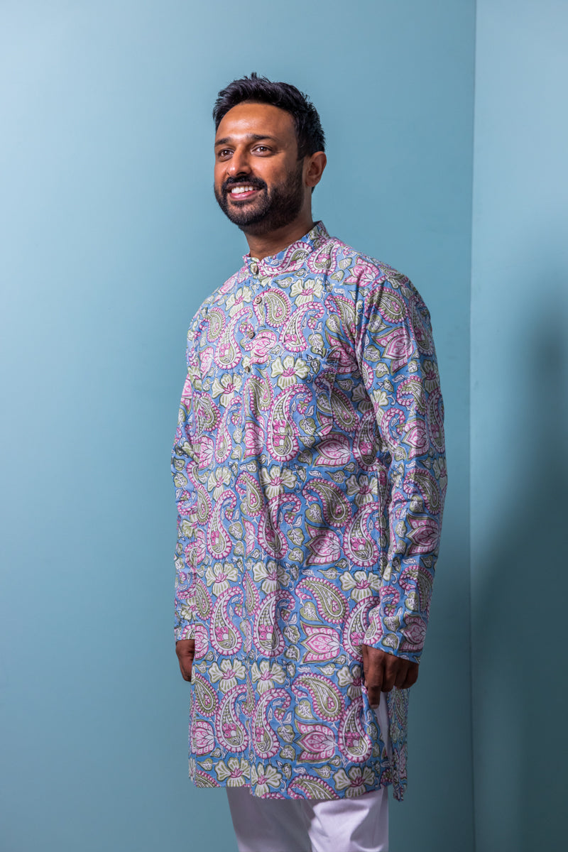 Printed Cotton Kurta with Pants