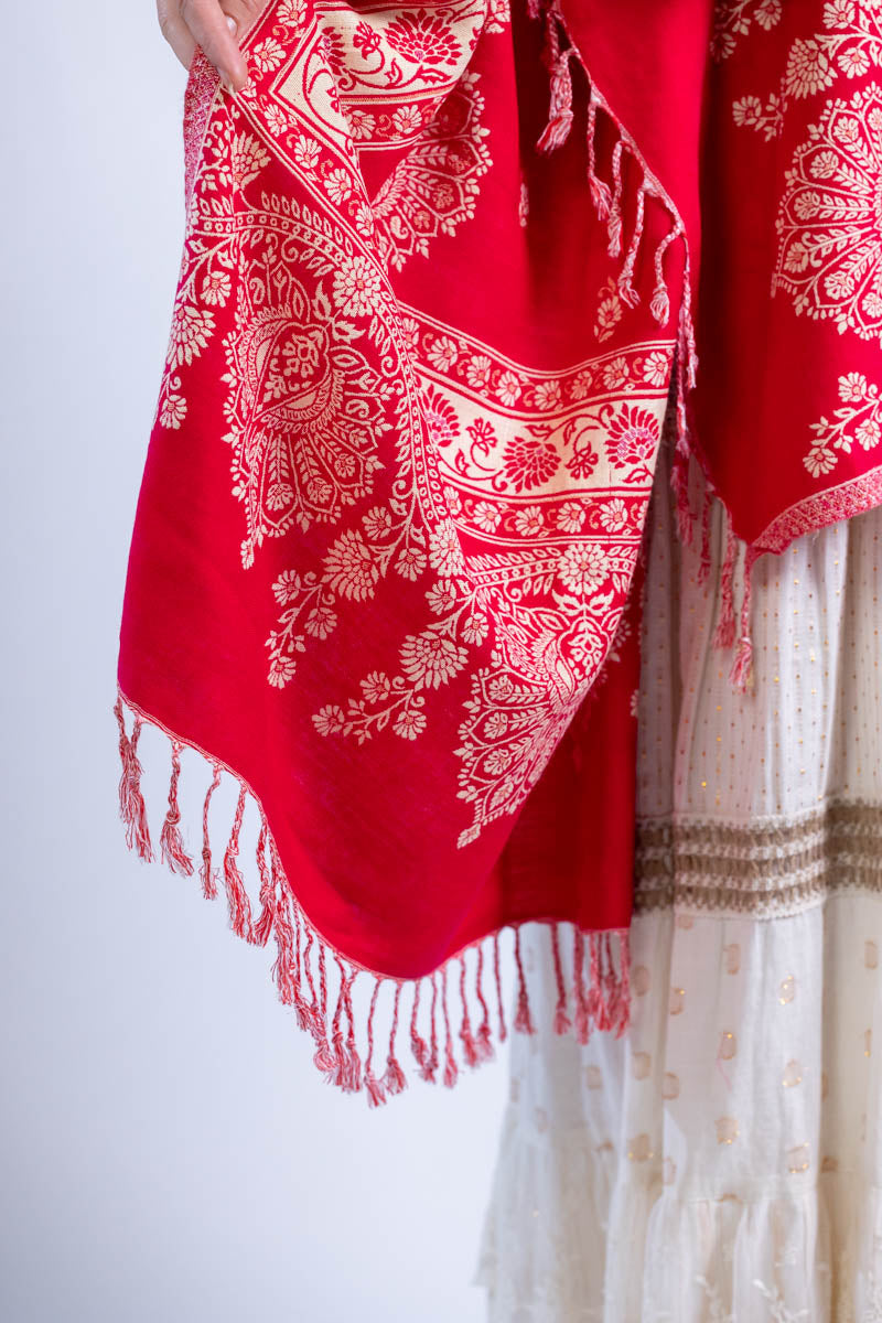 shawl with two holes