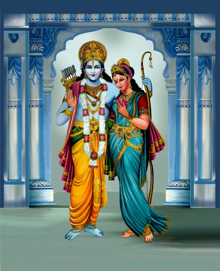 Rama And Sita Paintings Love Of Sita Rama: A Divine Tale Of Devotion