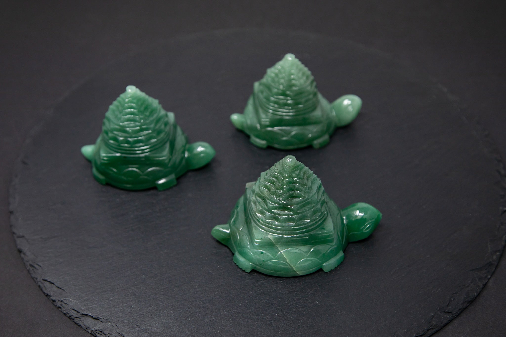 MahaMeru Sri Yantra on Tortoise - Aventurine