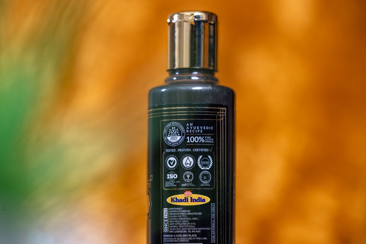 Khadi Herbal Hair Shampoo ACTIVATED BAMBOO CHARCOAL